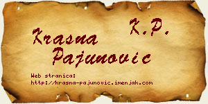 Krasna Pajunović vizit kartica